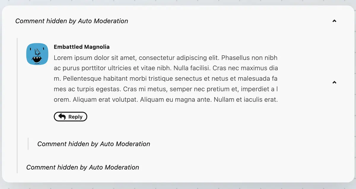 auto moderation example