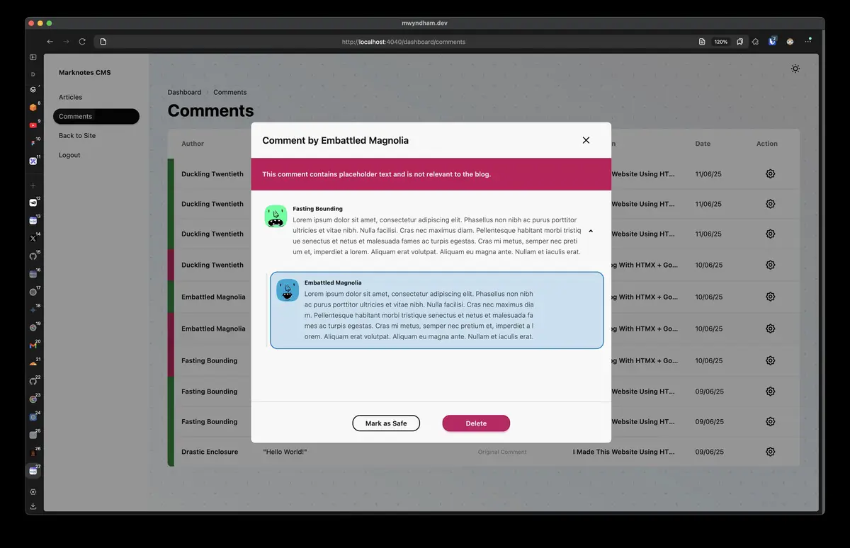 comment moderation 2